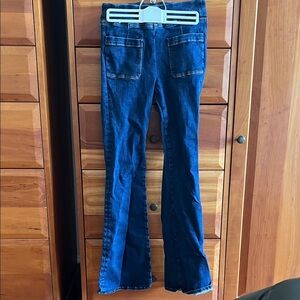 Frame Bardot Jersey Women's Blue Flared Jeans size 1